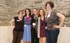 NYCMER President Sheri Levinsky-Raskin with former NYCMER Interns at the 2012 Annual Conference.